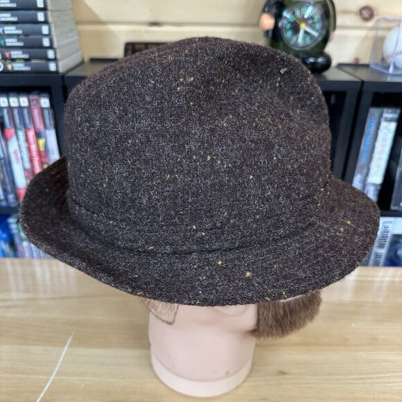 Vintage Biltmore HARRIS TWEED Scotland 100% Wool Fedora Trilby Hat Sz 7 - Picture 3 of 7